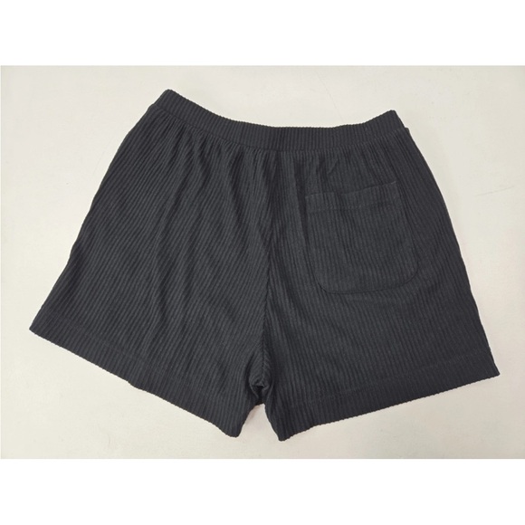 Alo Yoga Ribbed Shorts Muse Lounge Athleisure Casual Black Size M Womens - Picture 2 of 7